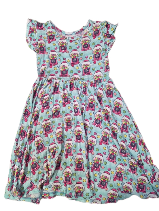 Posh Peanut Other - Posh Peanut Bamboo Light Blue Gumball Print Twirl Dress Summer Spring 4t